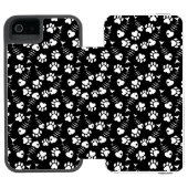 Fischgrätekatzen-Druckmuster Incipio iPhone Geldbeutel-Hülle (Folio Geöffnet)