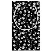 Fischgrätekatzen-Druckmuster Kleine Geschenktüte (Rückseite)