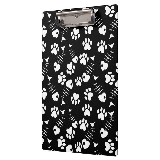 Fischgrätekatzen-Druckmuster Klemmbrett (Links)