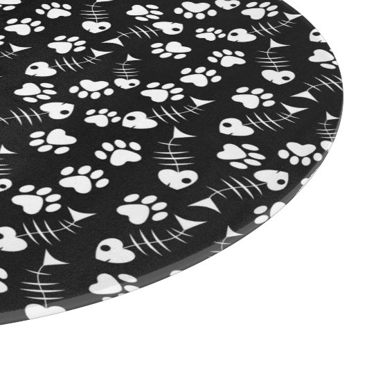 Fischgrätekatzen-Druckmuster Schneidebrett (Ecke)