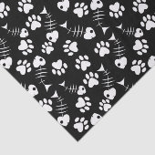 Fischgrätekatzen-Druckmuster Seidenpapier (Ausschnitt)