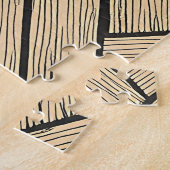 Fischgräten-Holzparkettmuster Puzzle (Seite)