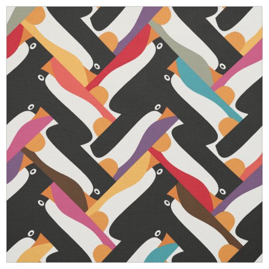 Fischgrätenmuster-Pinguin Stoff (Muster)