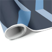 Fischgrätmuster Blaue Nahtlose Muster Geschenkpapier (Rolleneckpunkt)