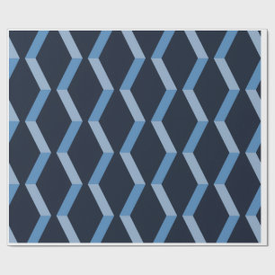 Fischgrätmuster Blaue Nahtlose Muster Geschenkpapier