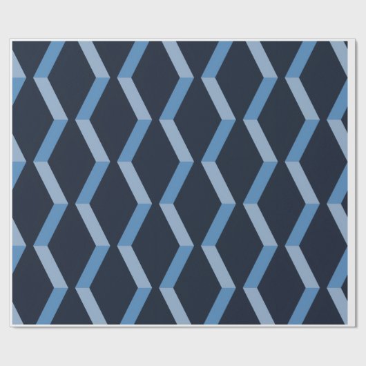 Fischgrätmuster Blaue Nahtlose Muster Geschenkpapier (Flach)