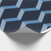 Fischgrätmuster Blaue Nahtlose Muster Geschenkpapier (Ecke)