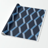 Fischgrätmuster Blaue Nahtlose Muster Geschenkpapier (Ungerollt)