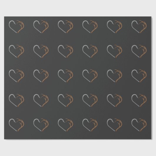 Fischhaken Elch Antler Heart Jagd Liebe Geschenkpapier (Flach)