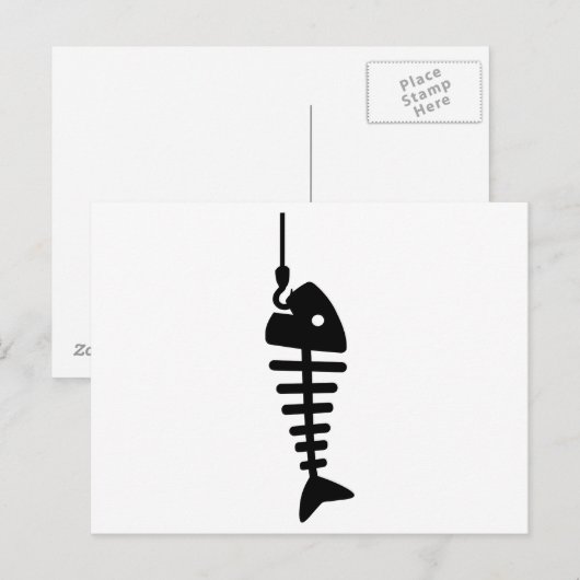 Fischhaken Postkarte (Vorne/Hinten)
