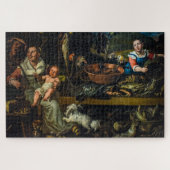 Fischhändler von Vincenzo Campi Painting Puzzle (Horizontal)