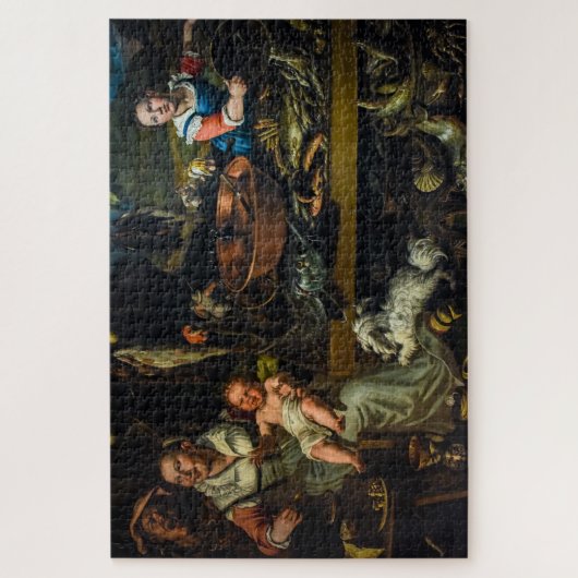 Fischhändler von Vincenzo Campi Painting Puzzle (Vertikal)