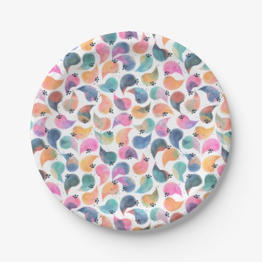 Fischhautfarbe Pappteller (Vorderseite)