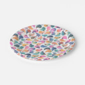 Fischhautfarbe Pappteller (Schrägansicht)