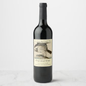 Fischhawk, Osprey, von Audubons Vögeln von Amerika Weinetikett (Vorderseite)