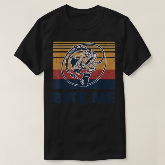 Fischhecht Bite Me Bass Catfish Pike Fisherman F T-Shirt (Design vorne)