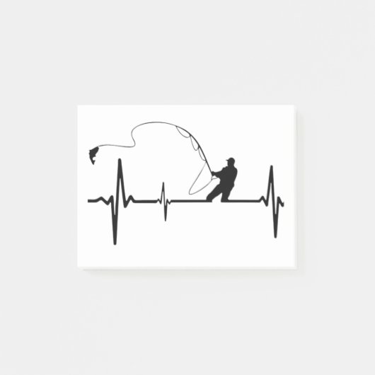 Fischherzen lustiges phantastisches Außenboot Post-it Klebezettel (Vorderseite)