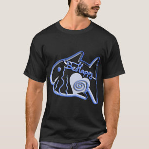Fischillustration blau T-Shirt