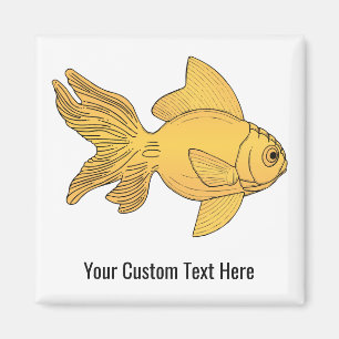 Fischillustration mit individuellem Textmagnet Magnet