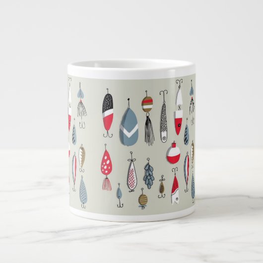 Fischkaffee gemusterte Tasse (Vorderseite)