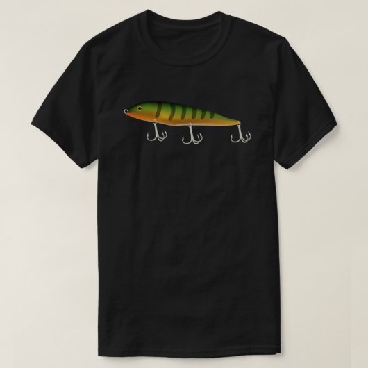 Fischkeule mit Haken T-Shirt (Design vorne)