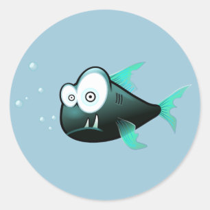 Fischkleber Runder Aufkleber