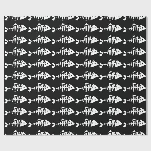 Fischknochen Geschenkpapier (Flach)