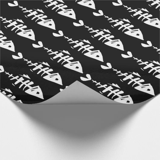 Fischknochen Geschenkpapier (Ecke)