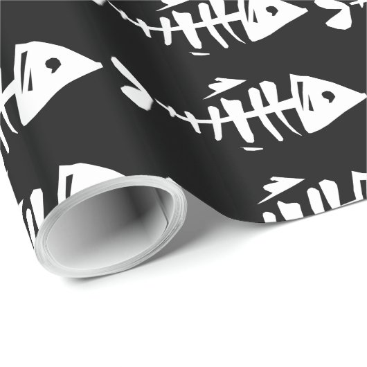Fischknochen Geschenkpapier (Rolleneckpunkt)