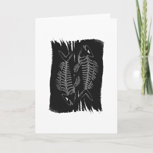 Fischknochen Karte (Vorderseite)