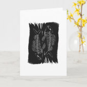 Fischknochen Karte (Gelbe Blume)