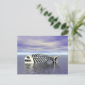 Fischknochen Postkarte (Stehend Vorderseite)