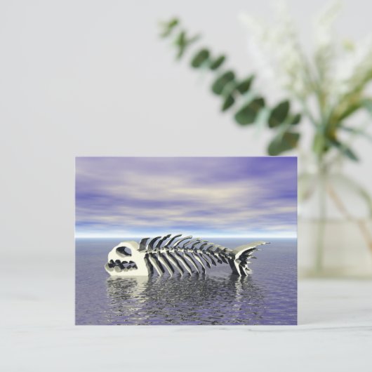 Fischknochen Postkarte (Stehend Vorderseite)