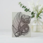 Fischknochen Postkarte (Stehend Vorderseite)