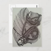 Fischknochen Postkarte (Vorne/Hinten)