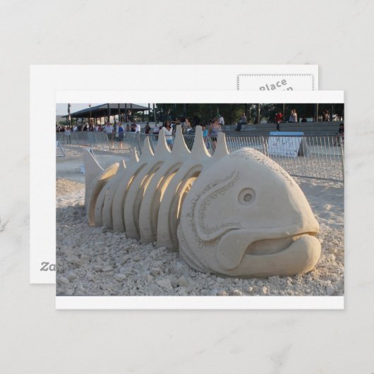 Fischknochen Postkarte (Vorne/Hinten)