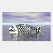 Fischknochen Rechteckiger Aufkleber (Vorderseite)