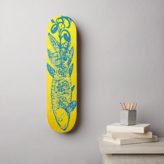 FischKnochen Skateboard (Wandkunst)