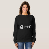 Fischknochen weiß sweatshirt (Vorne ganz)