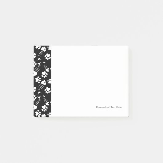 Fischknochenkatze Post-it Klebezettel (Vorderseite)