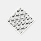 Fischknochensuppe Retro-Muster Serviette (Ecke)