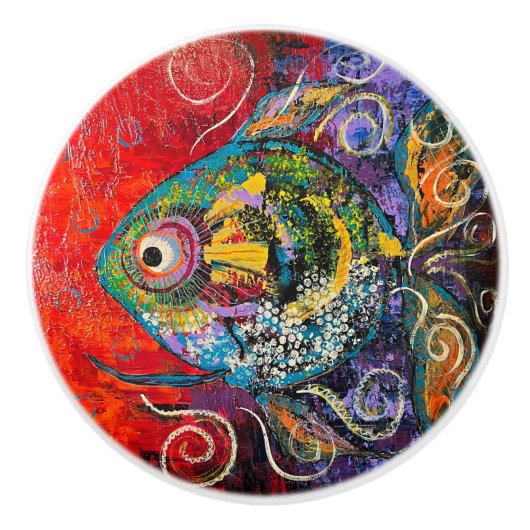 Fischknöpfe Keramikknauf (Vorderseite)