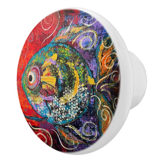 Fischknöpfe Keramikknauf (Rechts)