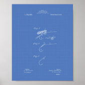 Fischköder 1914 Patentart Blueprint Poster (Vorne)