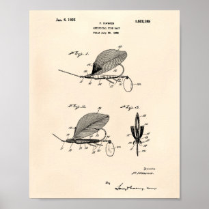 Fischköder 1925 Patent Art Old Peper Poster