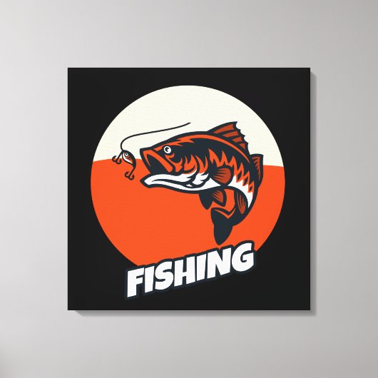 Fischköder Orange Canvas Print Leinwanddruck (Vorderseite)
