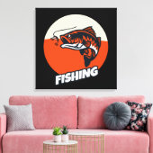 Fischköder Orange Canvas Print Leinwanddruck (Insitu (Wohnzimmer))