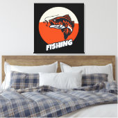 Fischköder Orange Canvas Print Leinwanddruck (Insitu (Schlafzimmer))