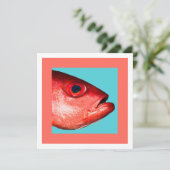 Fischkopf Einladung (Stehend Vorderseite)