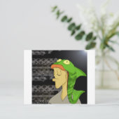 Fischkopf Postkarte (Stehend Vorderseite)